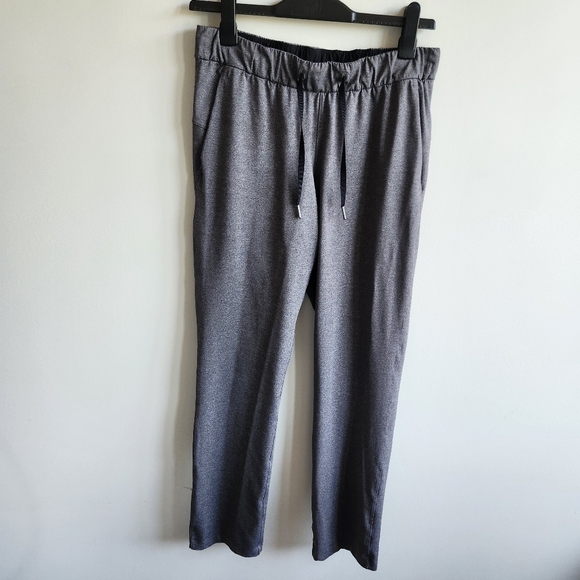 Lululemon On The Fly Pants Full Length Grey Office Scrubs Joggers Work Size 8 - Picture 3 of 15